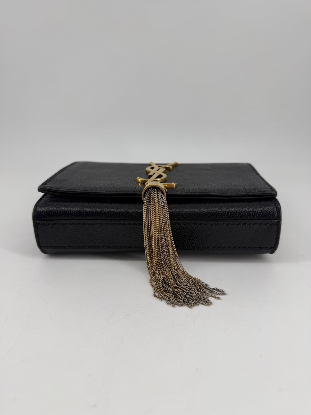 Saint Laurent Kate Monogramme Black with Gold Tassel Bag - Picture 6 of 14